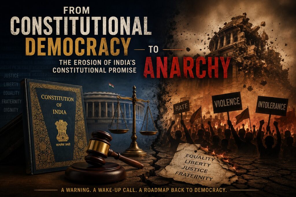 From Constitutional Democracy to Anarchy: The Erosion of India’s Constitutional Promise