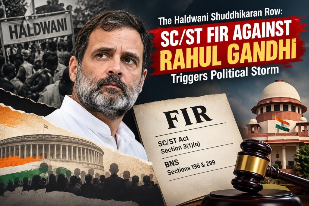 The Haldwani Shuddhikaran Row: SC/ST FIR Against Rahul Gandhi Triggers Political Storm