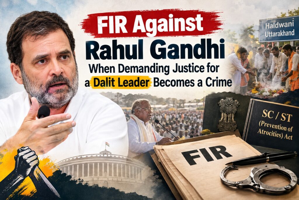 FIR Against Rahul Gandhi: When Demanding Justice for a Dalit Leader Becomes a Crime